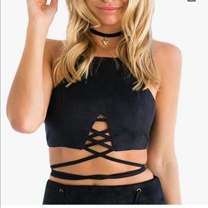 COPY - Waist Tie Halter Crop Top